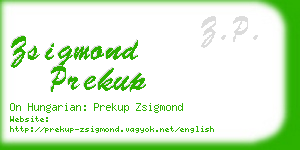 zsigmond prekup business card